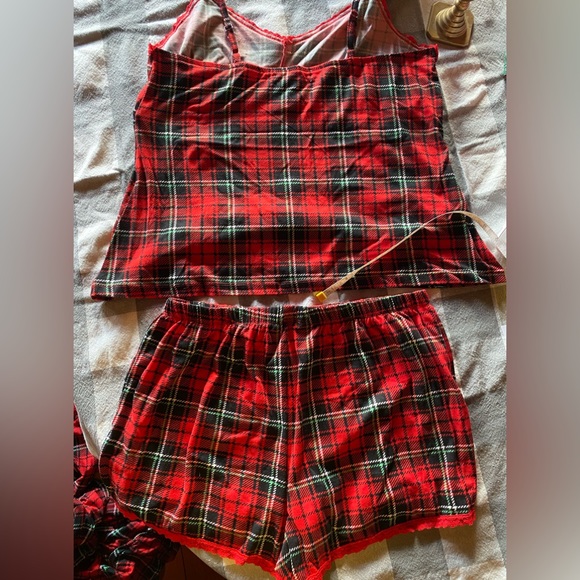 3 piece pajama set including shorts, adjustable strap cami and robe - Picture 3 of 6